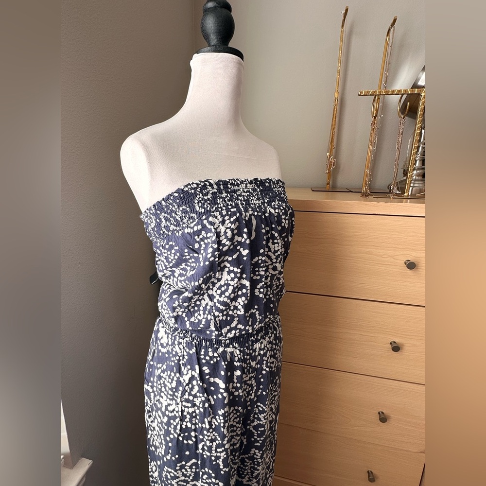 INC International Concepts Navy and White Patterned Garment-0010 - Picture 3 of 4